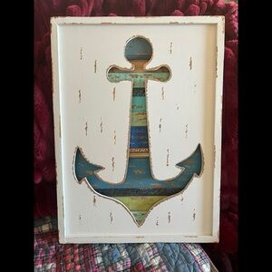 Handcrafted Nautical Anchor Wall Decor | Solid Wood | Beach Nicely Distressed